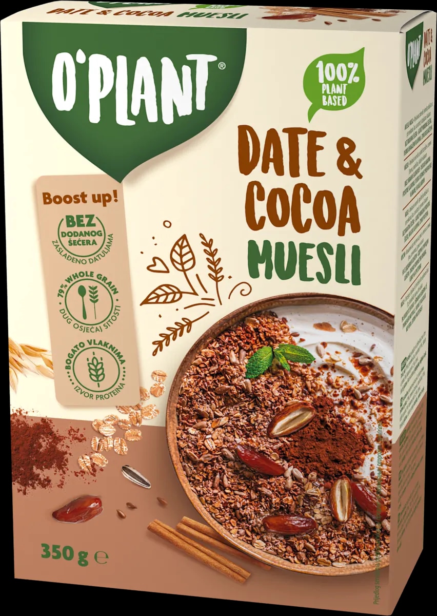 O'Plant müsli s datuljama i kakaom 350 g - Akcija u trgovini Dm