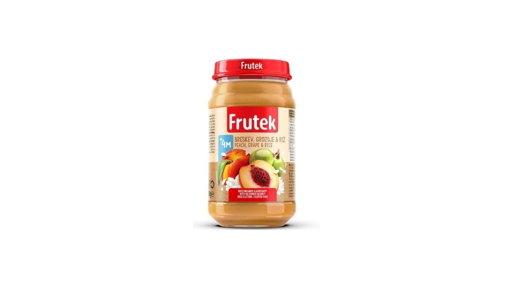 Frutek voćna kašica breskva, grožđe i riža 190 g Akcija u trgovini Dm