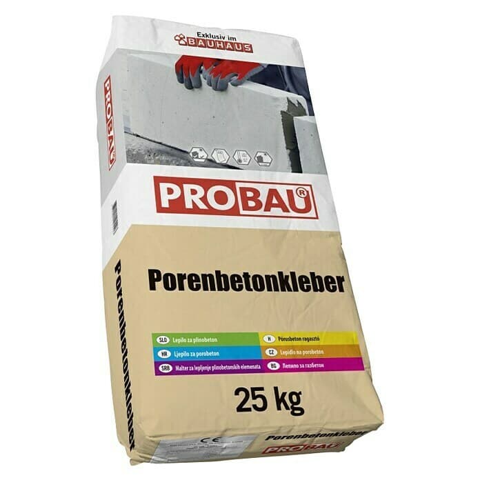 Ljepilo za porobeton 25 kg PROBAU Akcija u trgovini Bauhaus