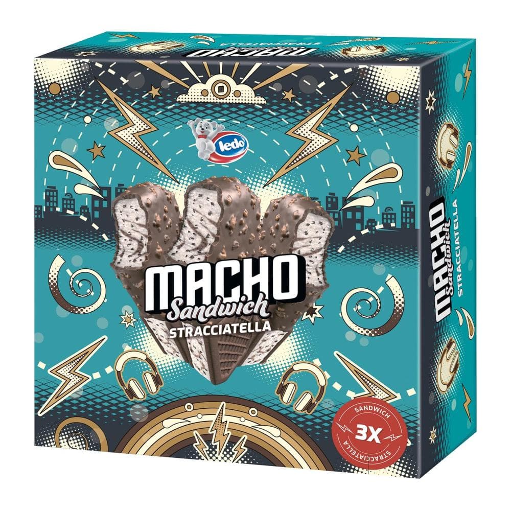 Macho Sandwich stracciatella sladoled 387 ml Akcija u trgovini Bakmaz