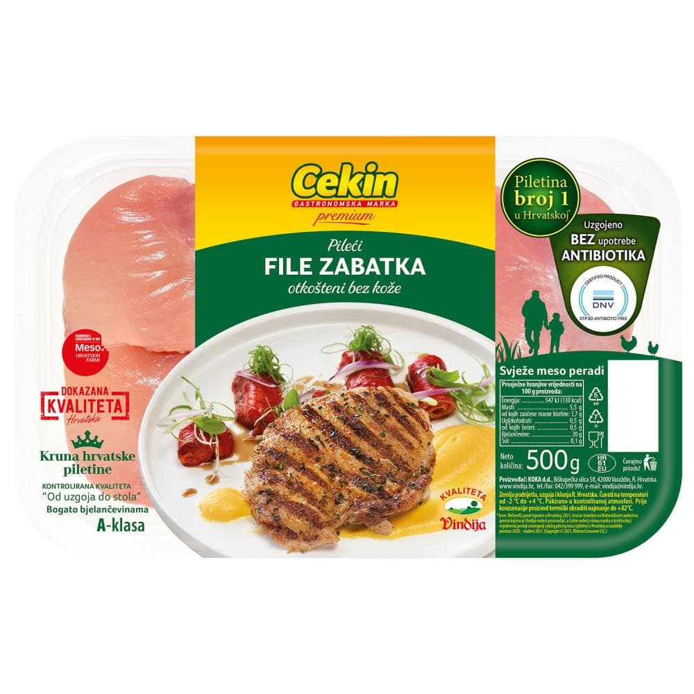 Cekin, Vindija Pileći file zabatka 500 g Akcija u trgovini Tommy