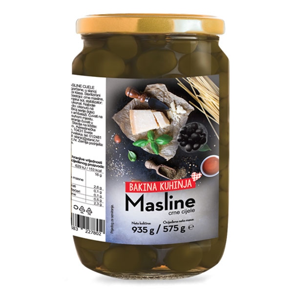 Masline Crne 454 g Bakina kuhinja - Akcija u trgovini Stanić Diskont
