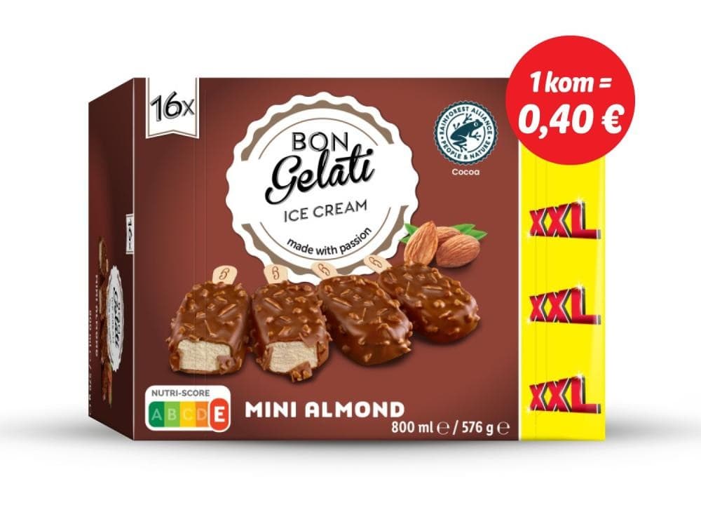 Bon Gelati Mini miks sladoled XXL 16 x 50 ml Akcija u trgovini Lidl