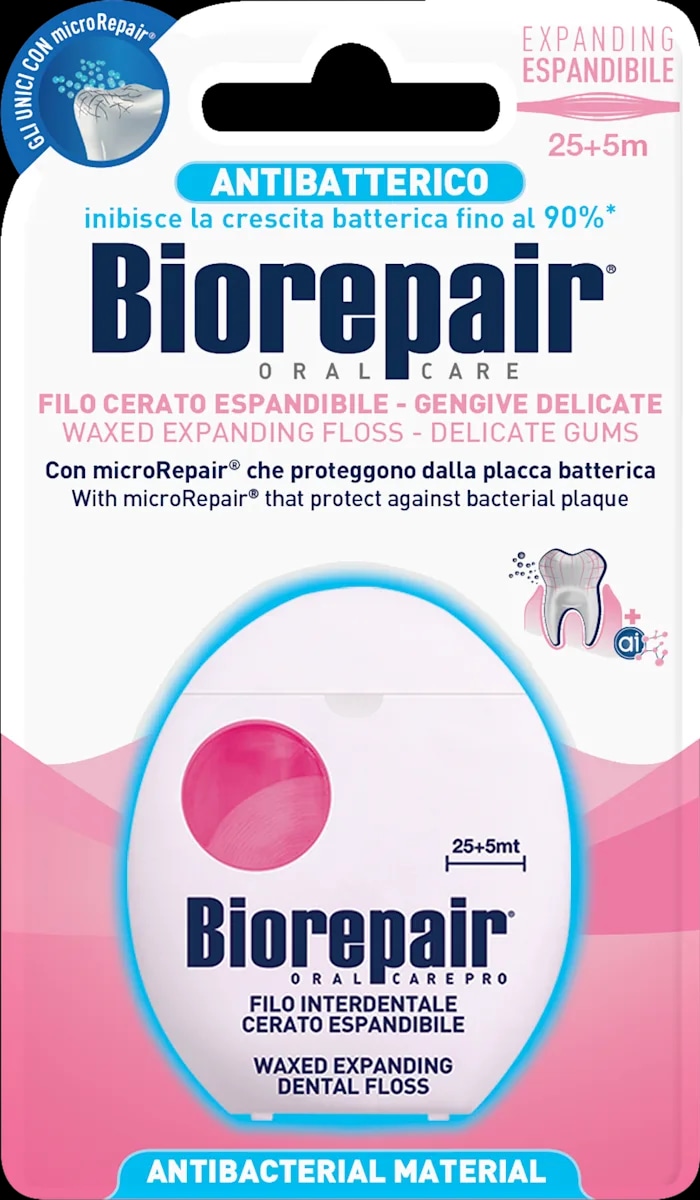 Biorepair antibakterijski zubni konac s voskom 30 m - Akcija u trgovini Dm