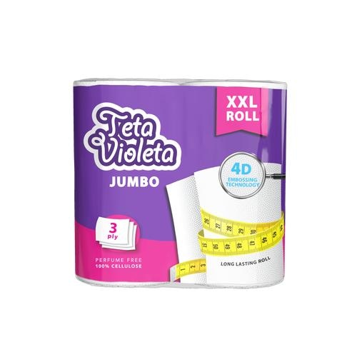 TETA VIOLETA Jumbo ručnici dvoslojni 2 role - Akcija u trgovini Ribola