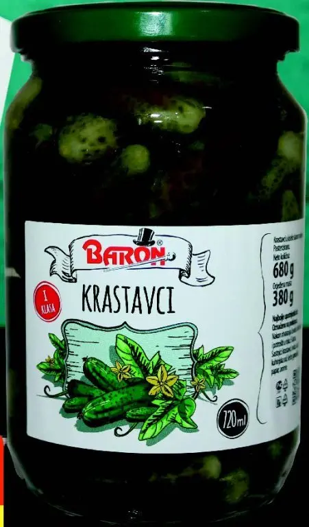 Krastavci Baron 680 g Akcija u trgovini KTC