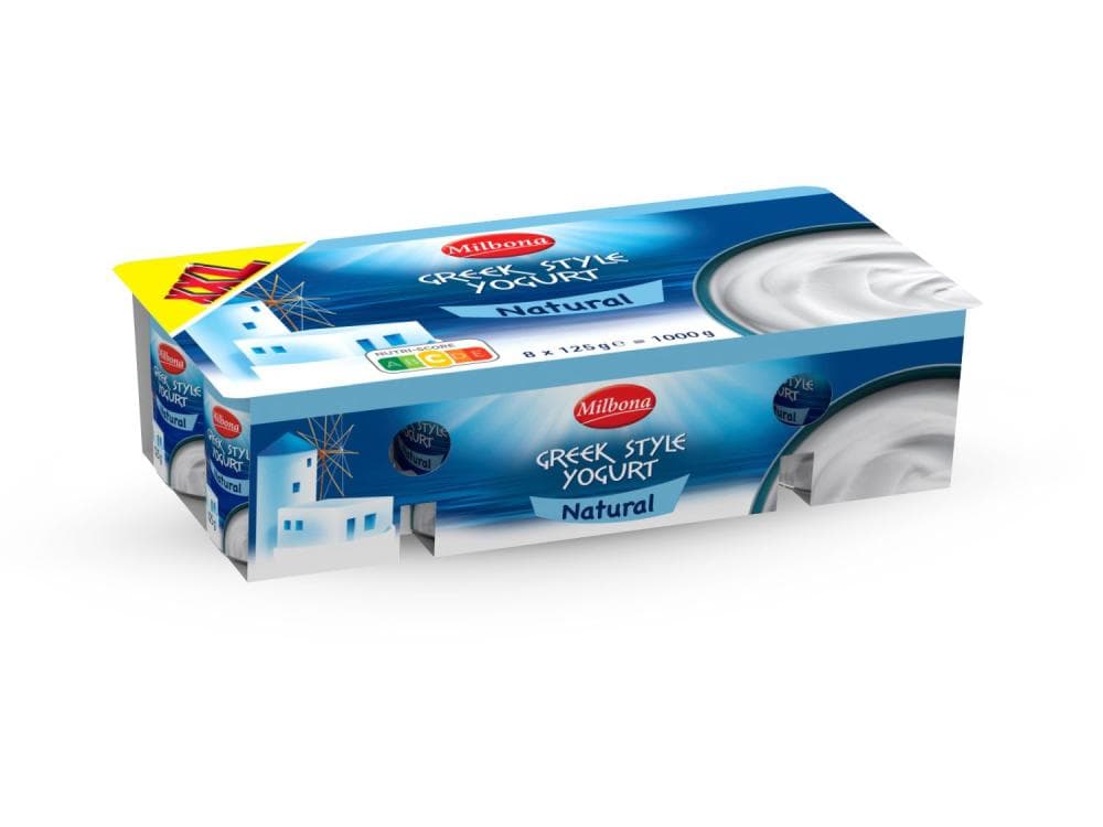 Milbona Grčki jogurt natur XXL 8 x 125 g Akcija u trgovini Lidl
