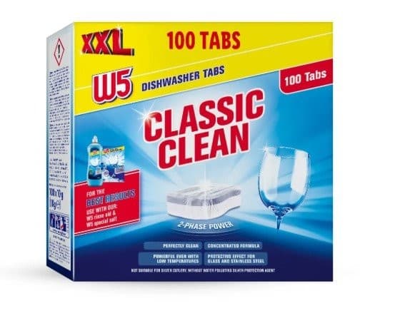 W5 Tablete za perilicu posuđa Classic Clean 100 x 10 g Akcija u trgovini Lidl