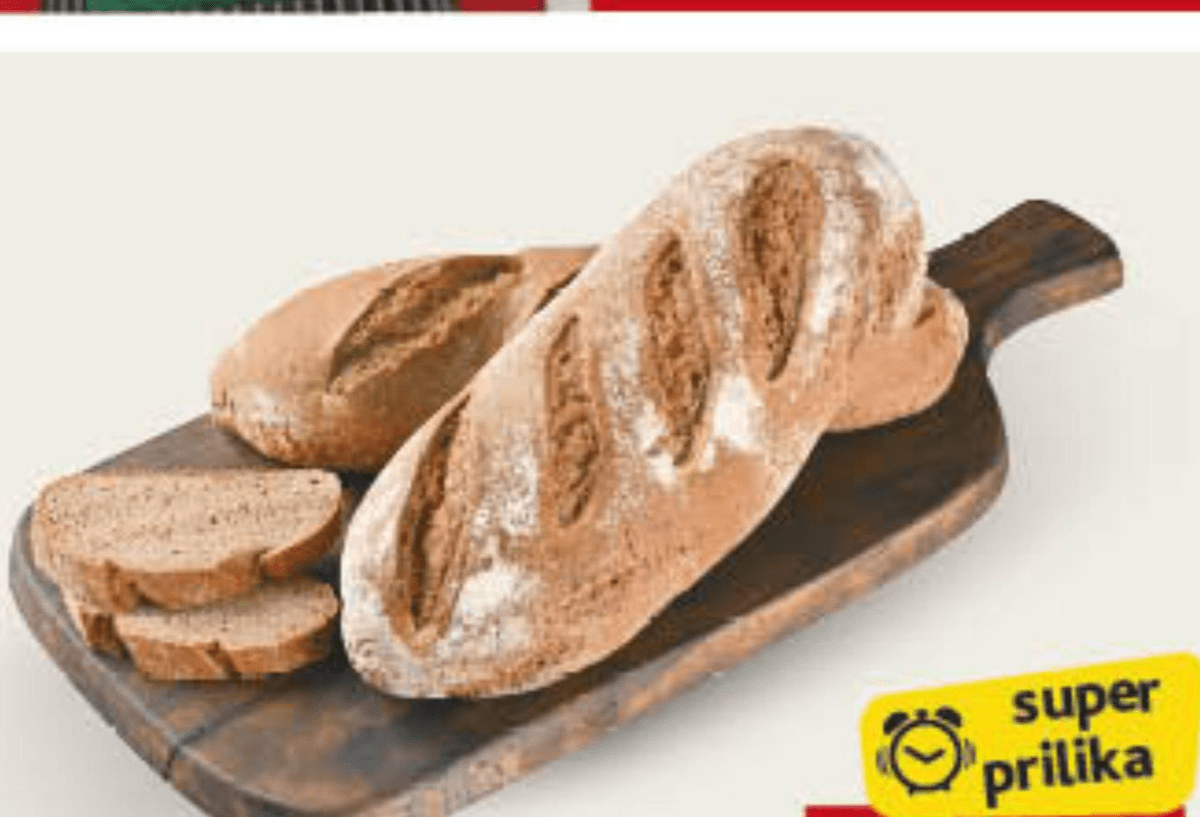 Kruh ražena štruca 600g Akcija u trgovini Konzum