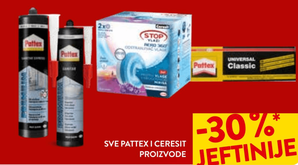 Pattex i Ceresit proizvodi - Akcija u trgovini Interspar