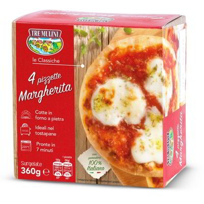 MINI PIZZA MARGHERITA 4 KOM, 360 g Tre Mulini - Akcija u trgovini Eurospin