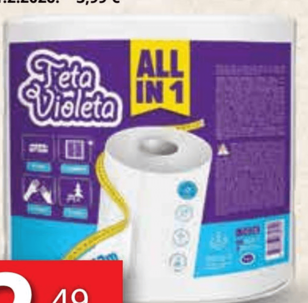 Kuhinjski ručnik Teta Violeta 1 rola - Akcija u trgovini Djelo