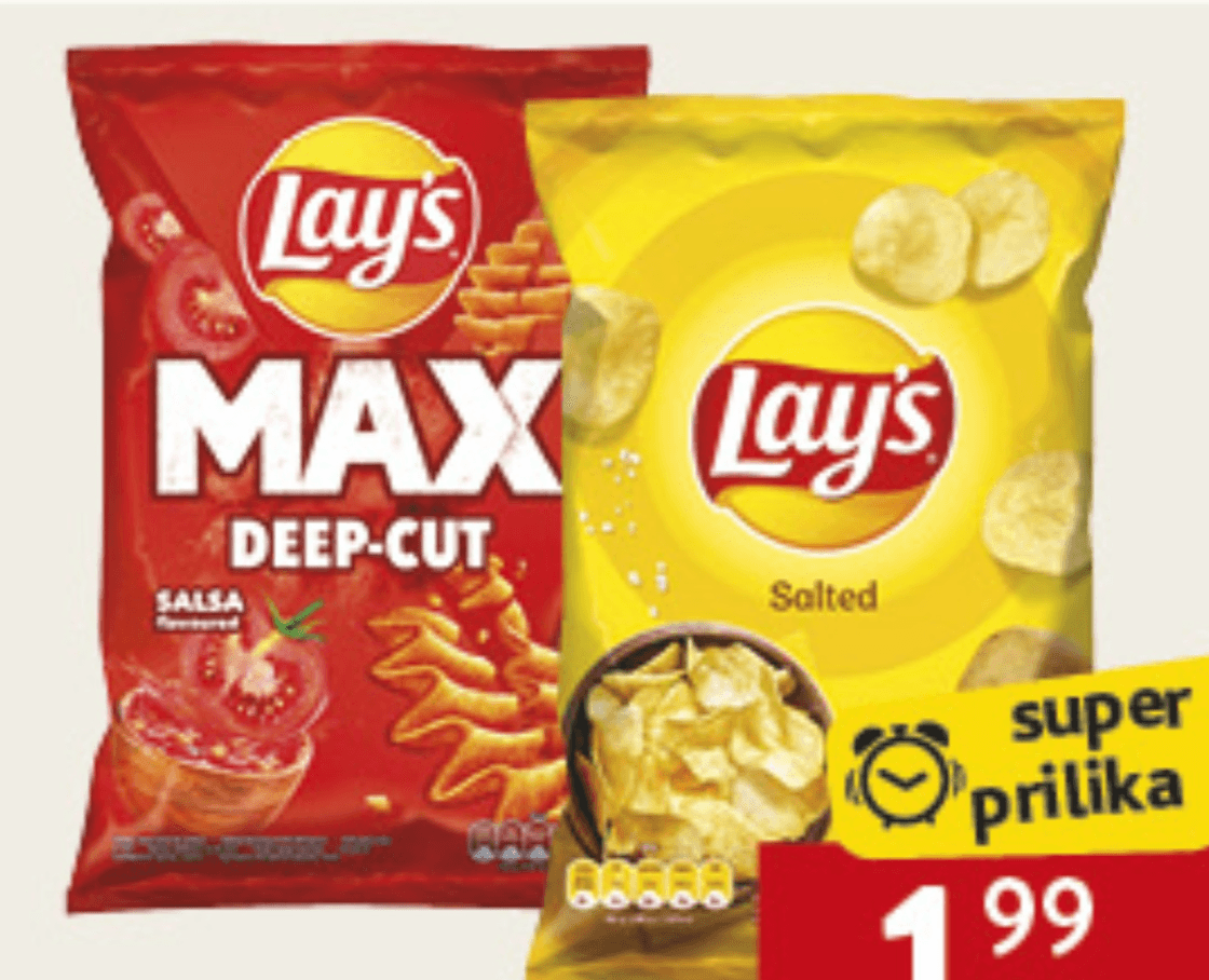 Lay's Čips 120g-130g - Akcija u trgovini Konzum