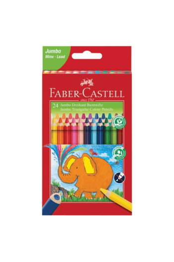 Trokutaste drvene bojice Jumbo 12 komada FABER-CASTELL Akcija u trgovini Mueller