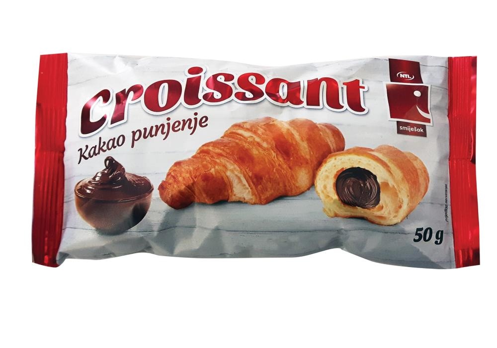 Croissant kakao, kakao-vanilija, marelica 50 g - Akcija u trgovini NTL