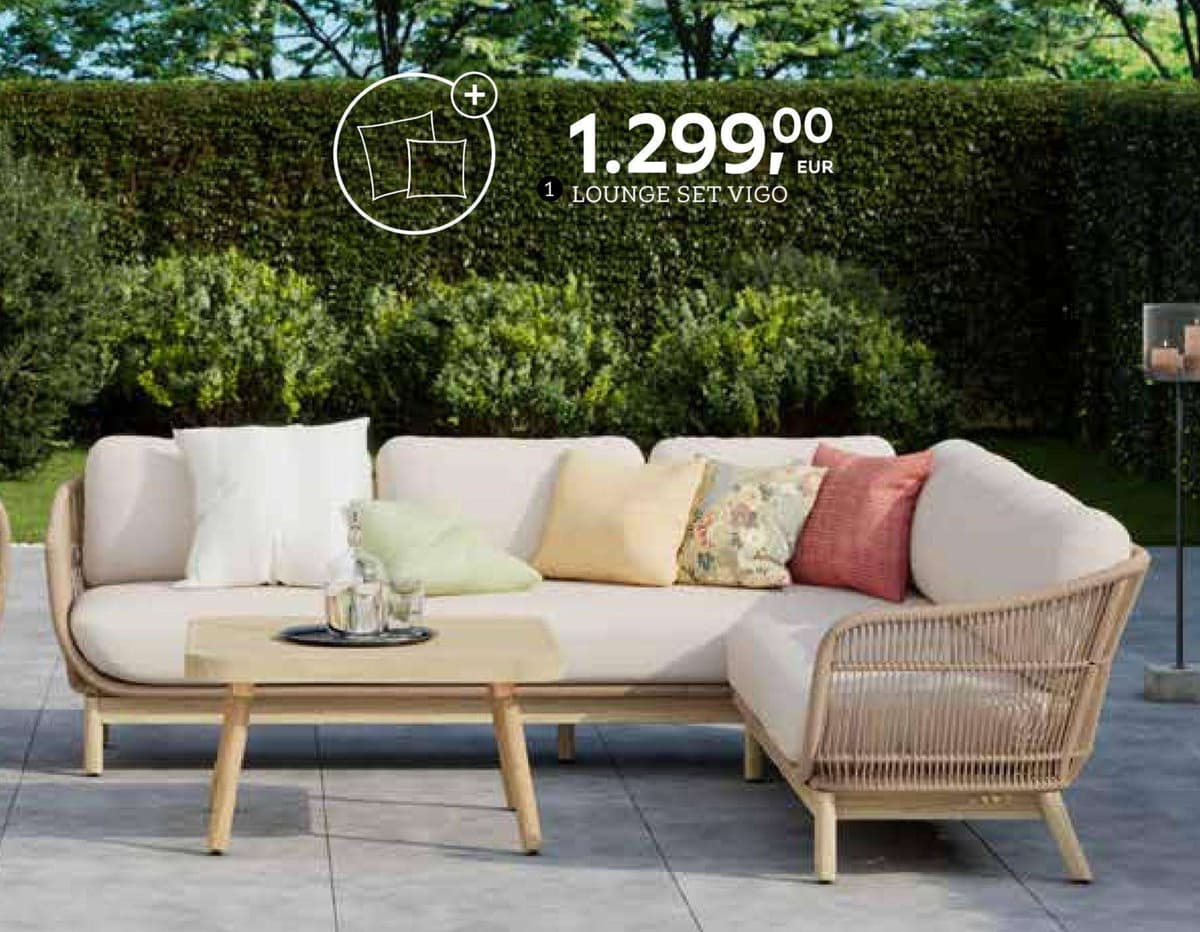 Lounge set Vigo 1 set Ambia Garden Akcija u trgovini Lesnina