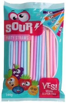 SOUR Kisele slamke Party straws 144 g - Akcija u trgovini Boso