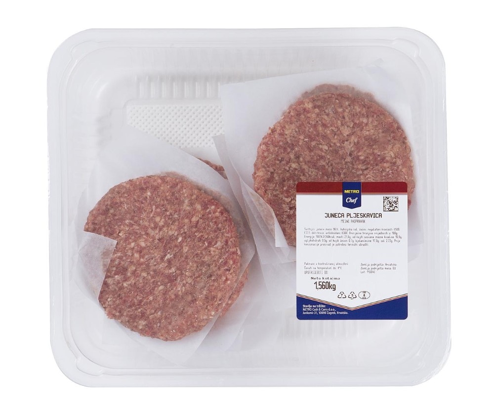 Metro Chef Gurmanska pljeskavica cca 1,5 kg - Akcija u trgovini Metro