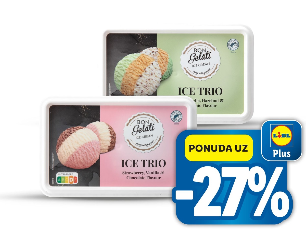 Bon Gelati sladoled tricolore 2.5 L Akcija u trgovini Lidl