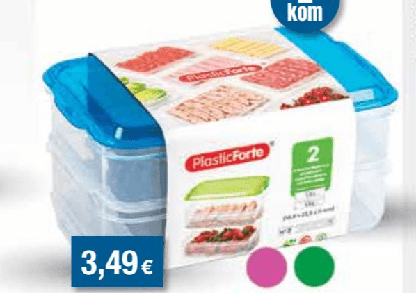 Posuda za hranu PlasticForte 2 kom Akcija u trgovini NTL