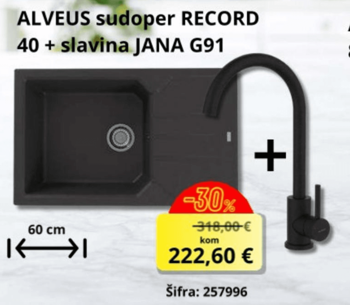 ALVEUS sudoper RECORD 40 + slavina JANA G91 Akcija u trgovini Alles