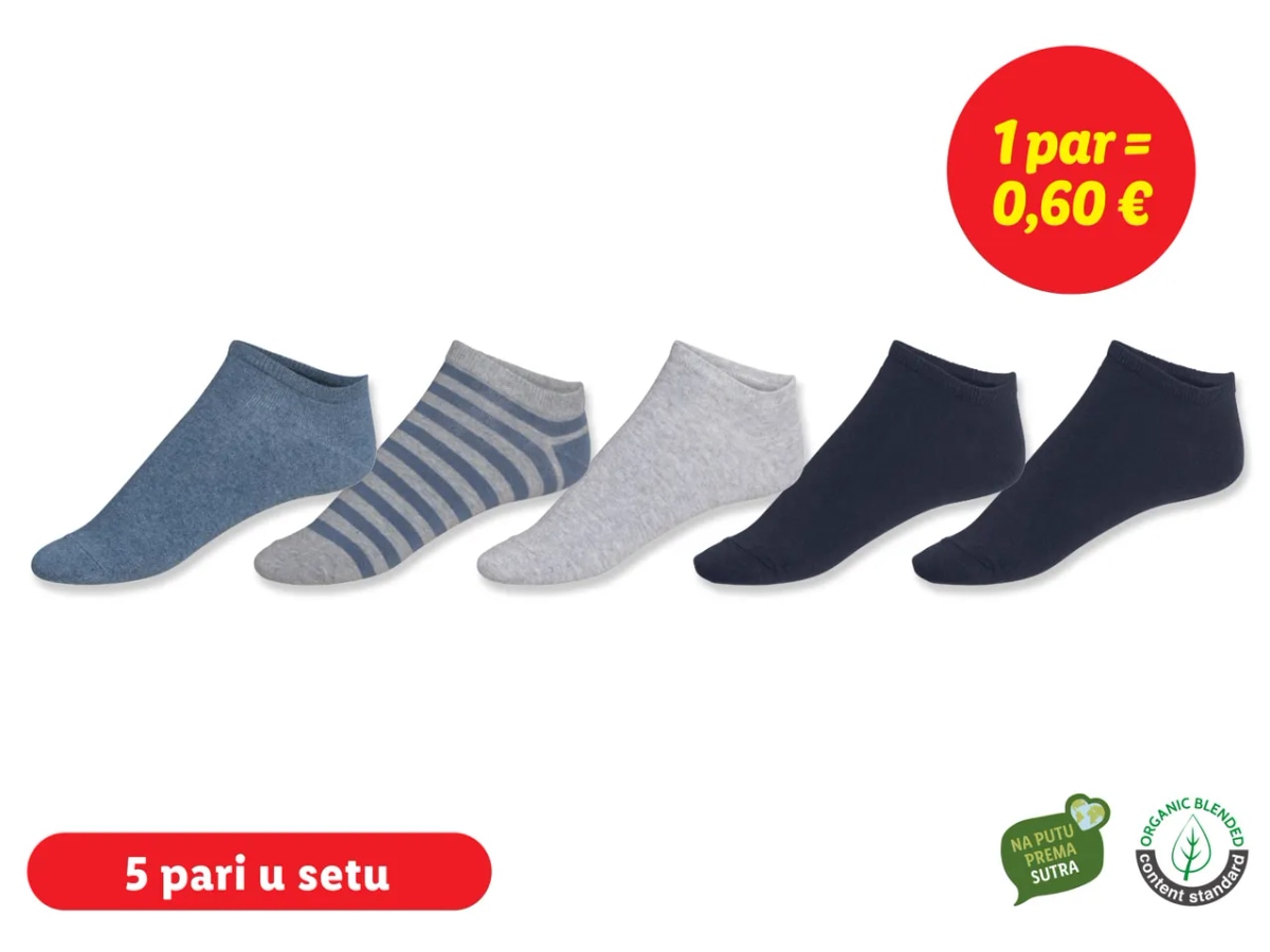 Esmara/Livergy Stopalice 5 pari u setu - Akcija u trgovini Lidl