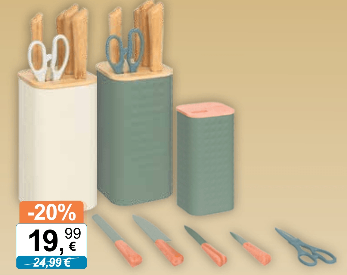 Stalak s noževima i škarama - Akcija u trgovini KTC