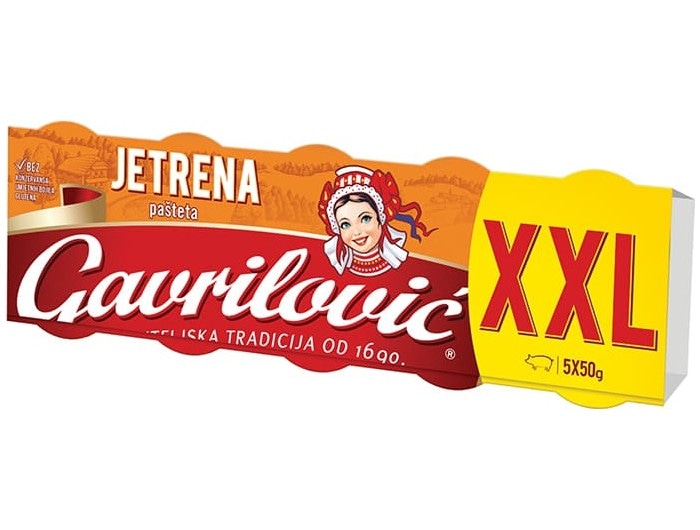 Gavrilović Čajna, Jetrena pašteta XXL 5x50 g Akcija u trgovini Vrutak