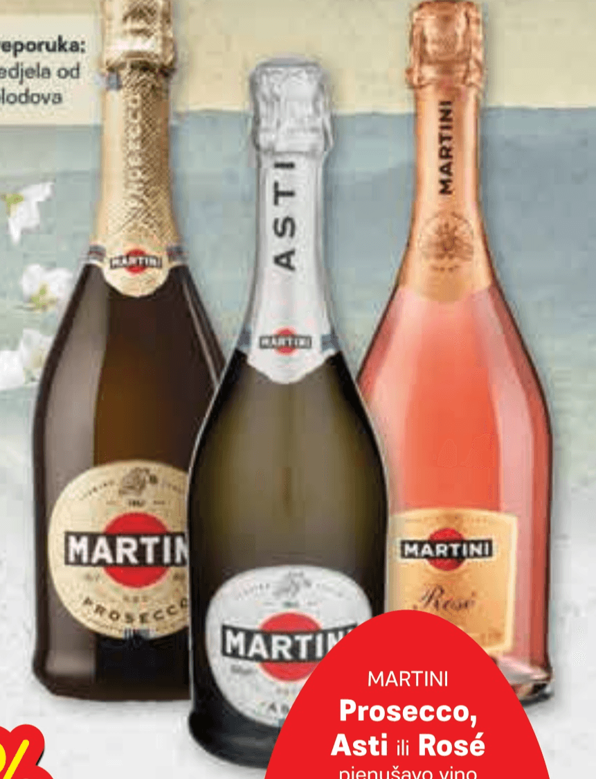 Martini Prosecco, Asti ili Rosé 0,75 l - Akcija u trgovini Plodine