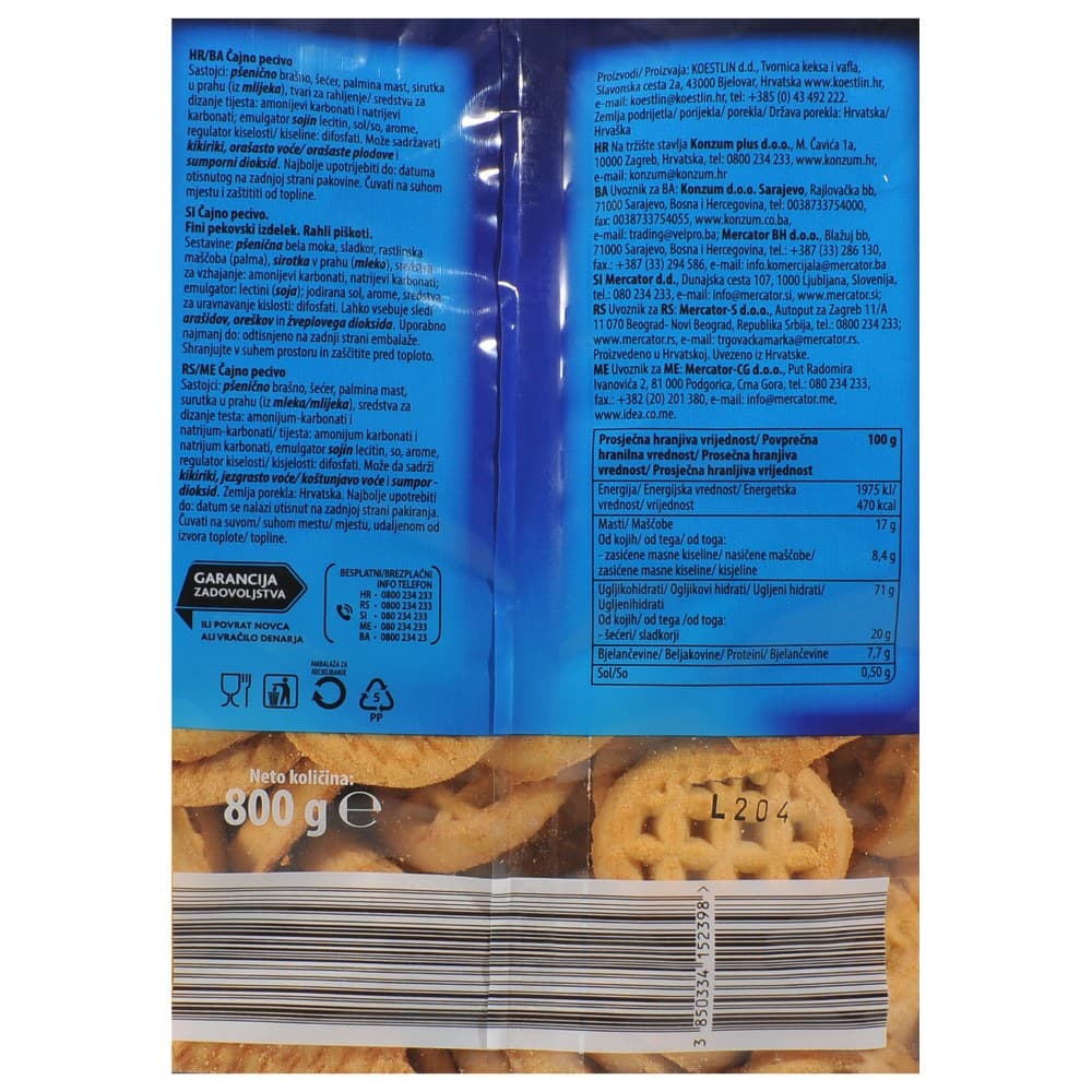Finesse čajno pecivo 800g Akcija u trgovini Konzum