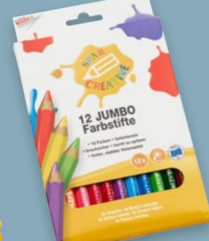Drvene boje Jumbo 12 komada SPAR CREATIVE - Akcija u trgovini Spar