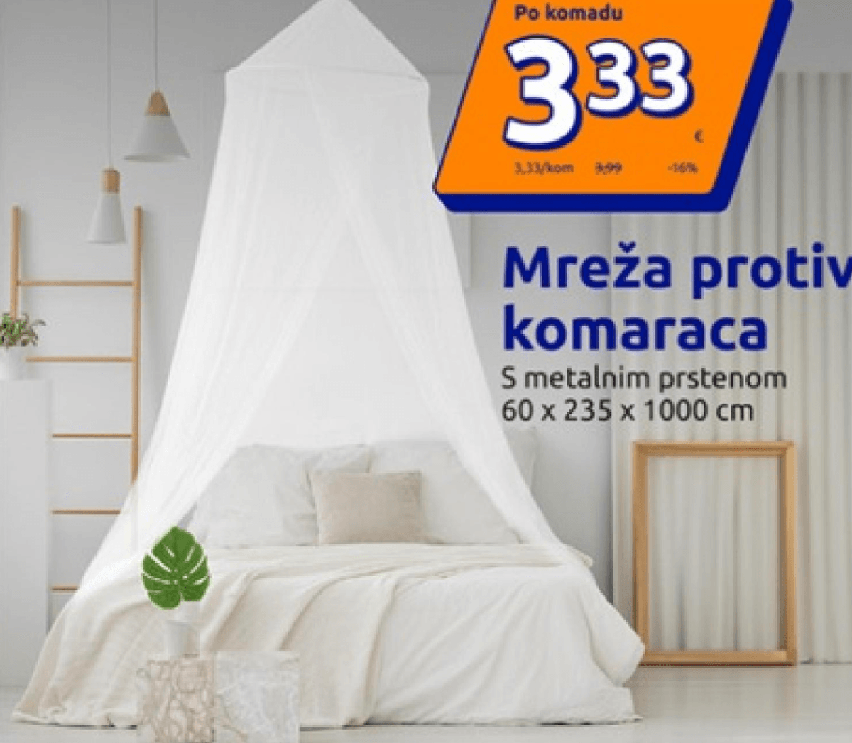 Mreža protiv komaraca 60 x 235 x 1000 cm - Akcija u trgovini Action