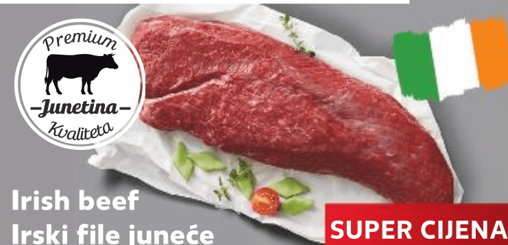 Irish beef irski file juneće lopatice 1 kg Akcija u trgovini Kaufland