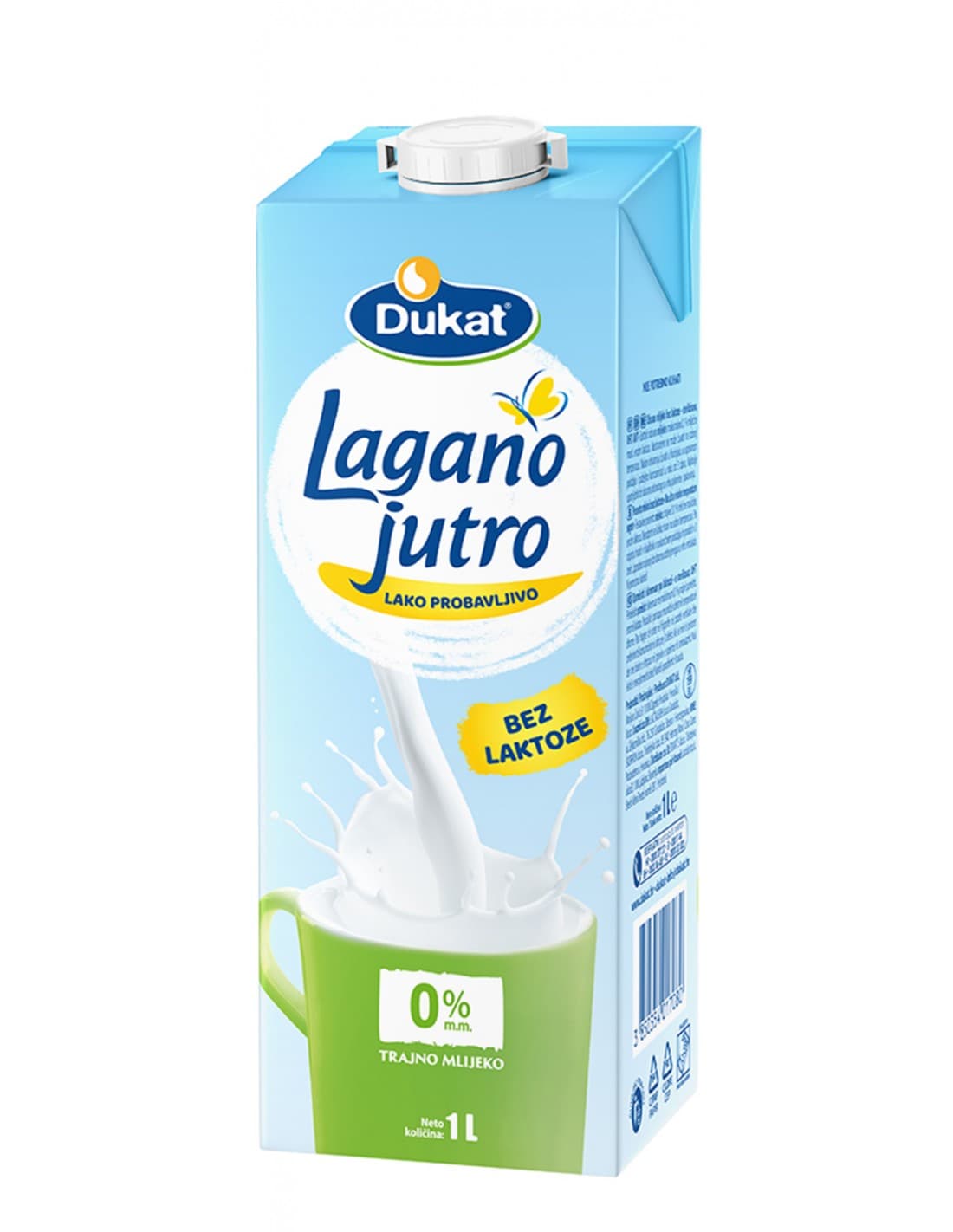 Dukat Lagano jutro Mlijeko bez laktoze 1 L Akcija u trgovini Studenac