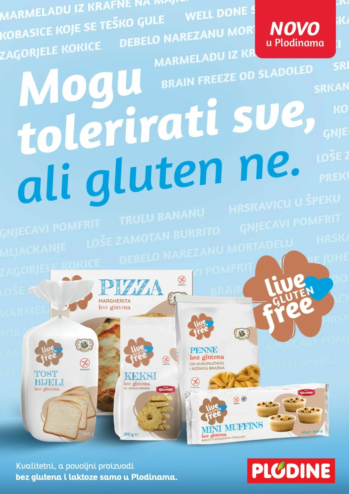 Live Gluten Free Odabrani proizvodi 140 g - 500 g, 400 g, 100 g - Akcija u trgovini Plodine
