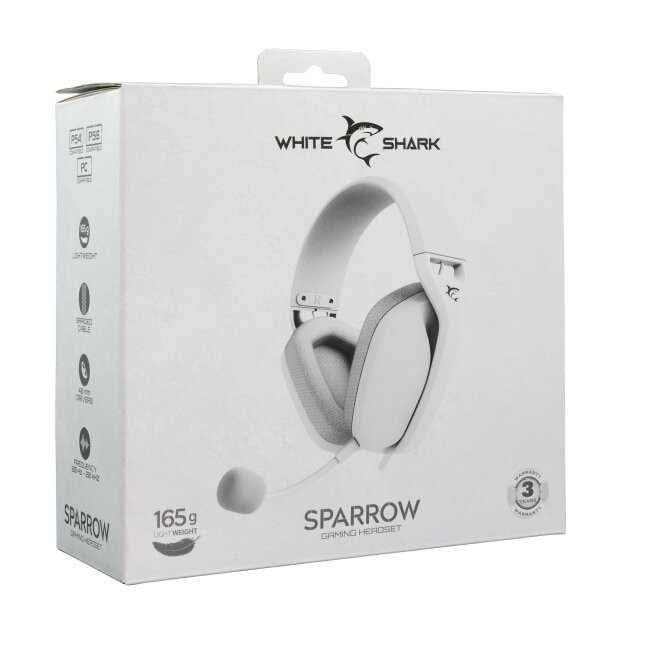 Slušalice White Shark GH-2443 Sparrow bijele Akcija u trgovini Vacom