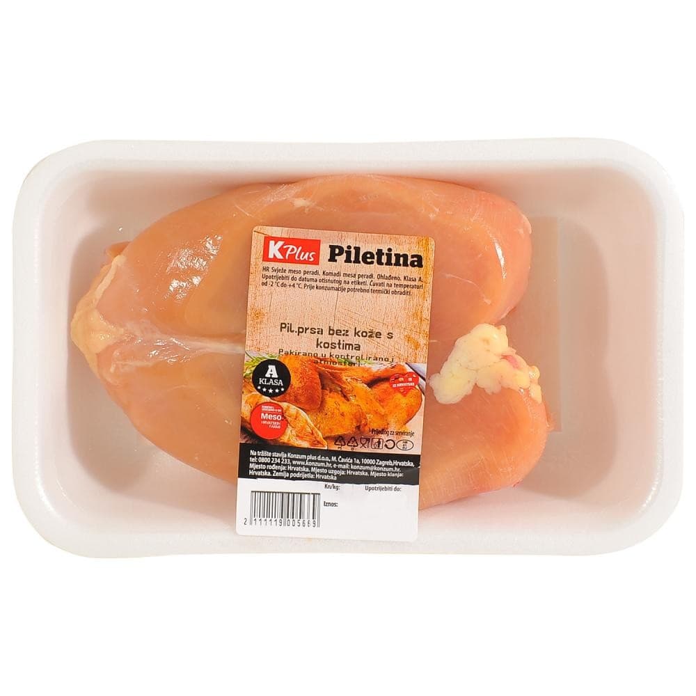 K Plus pileća prsa 1 kg Akcija u trgovini Konzum