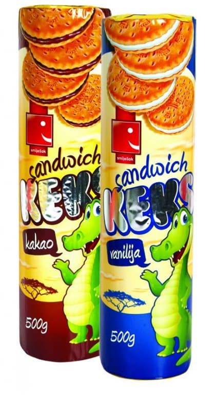 Smiješak keks sandwich vanilija/kakao 500 g Akcija u trgovini Gavranović