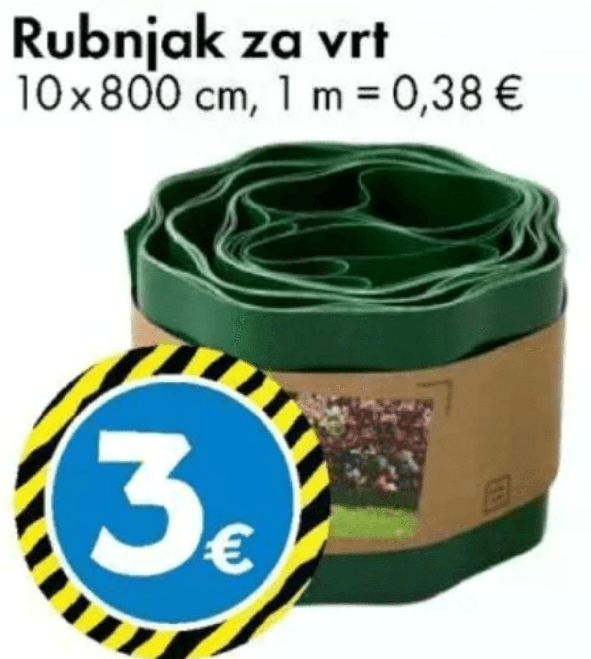 Rubnjak za vrt 10x800 cm - Akcija u trgovini Tedi