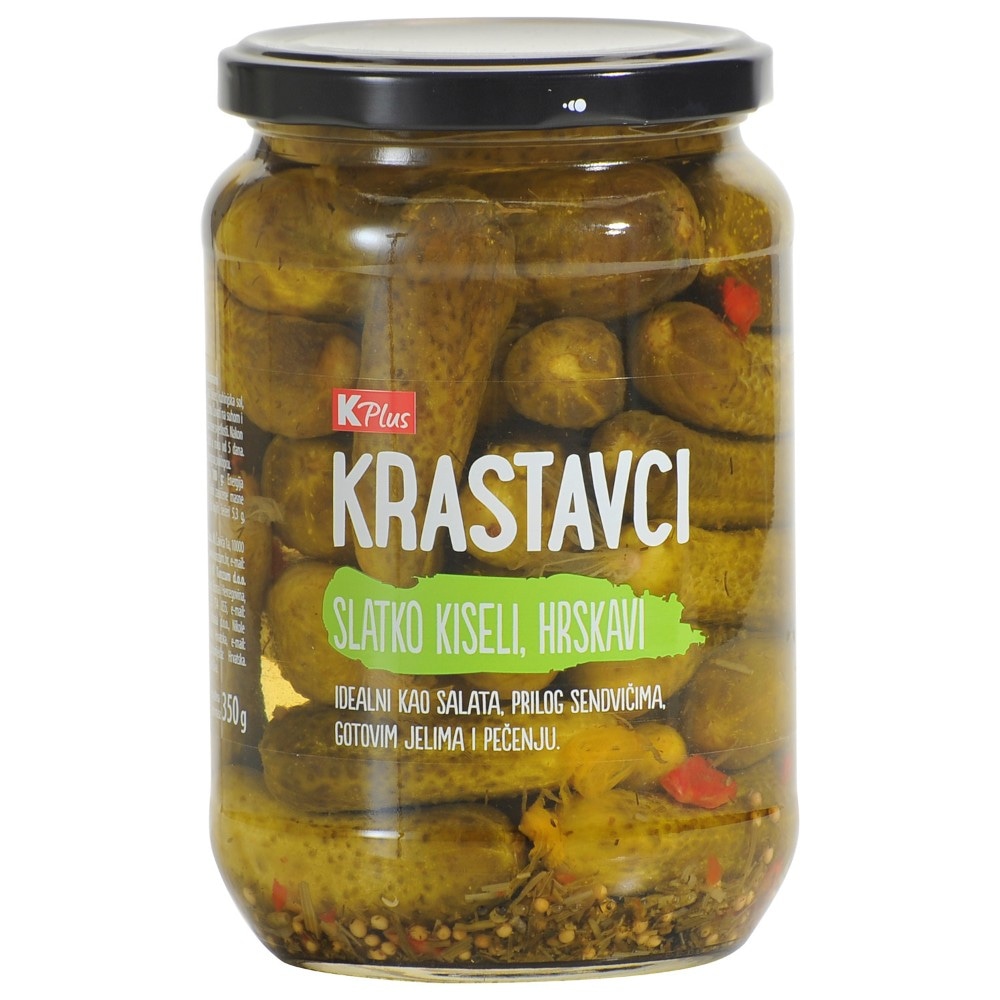 K Plus krastavci delikates 350 g Akcija u trgovini Konzum