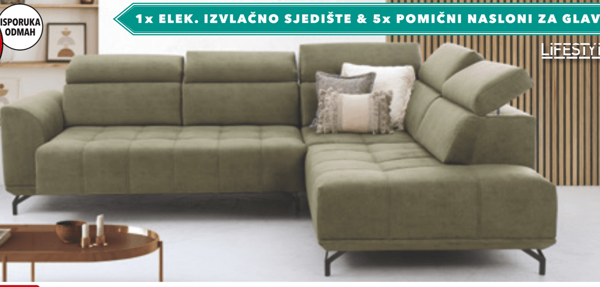 Kutna garnitura LAGOS Akcija u trgovini Harvey Norman