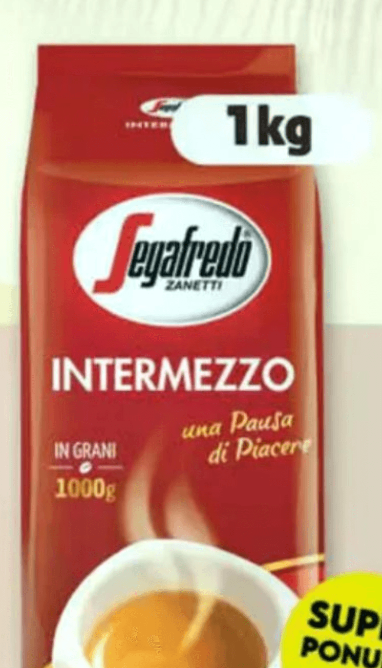Segafredo Kava u zrnu Intermezzo 1 kg - Akcija u trgovini Stanić Diskont