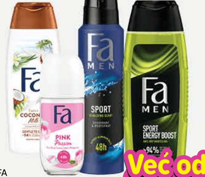 Fa odabrani proizvodi 50-750 ml Akcija u trgovini Plodine