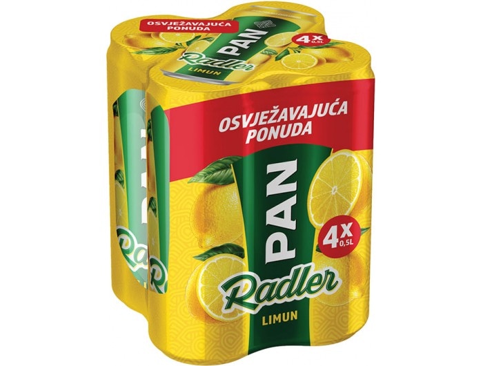 PAN Radler od limuna 4 x 0,5 l Akcija u trgovini Ribola