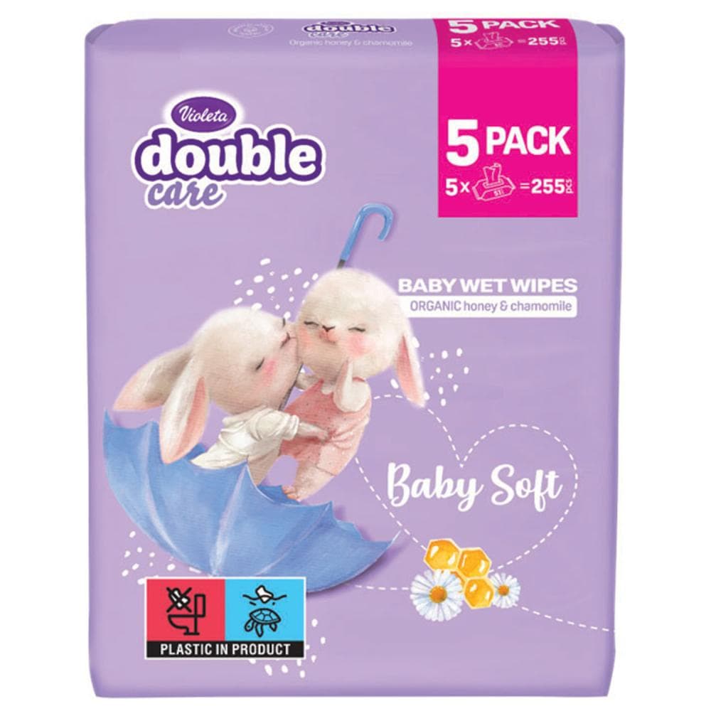 Violeta Double Care Vlažne maramice 5x51 kom Akcija u trgovini Kaufland