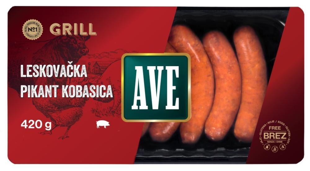 Leskovačka kobasica pikant 420 g AVE Akcija u trgovini Spar