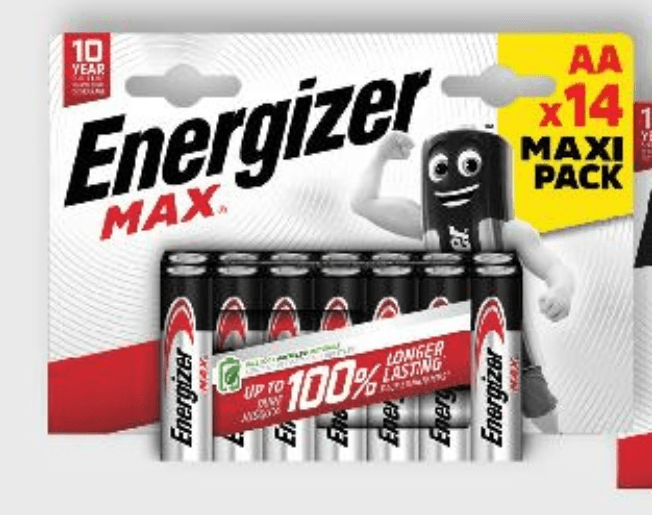 Energizer baterije 14 kom Akcija u trgovini Kaufland