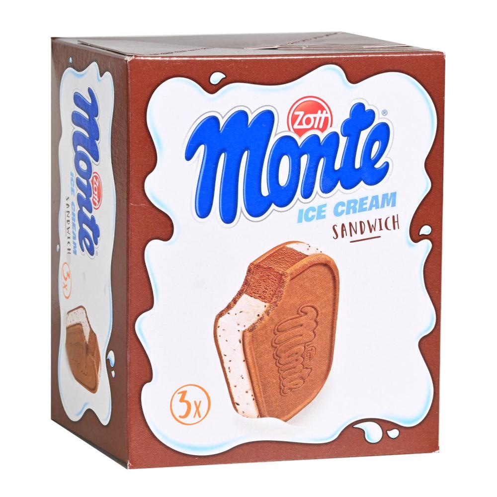Sladoled Sandwich 3x120 ml/ 222 g Monte - Akcija u trgovini Stanić Diskont