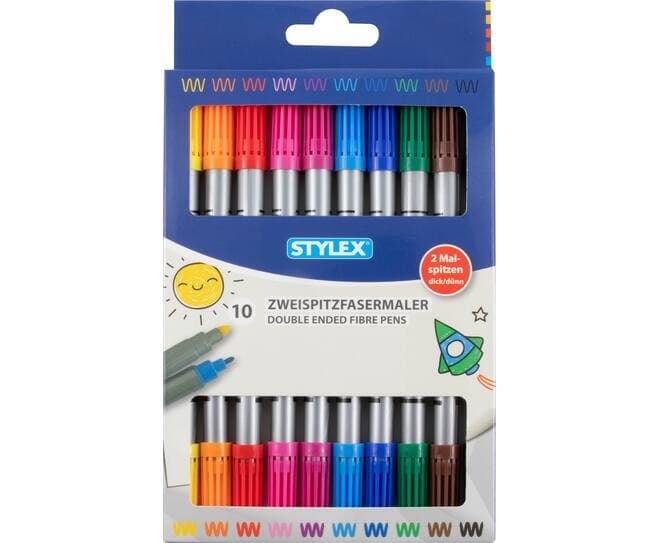 Stylex flomasteri Duo Pastell 10 kom Akcija u trgovini Tedi