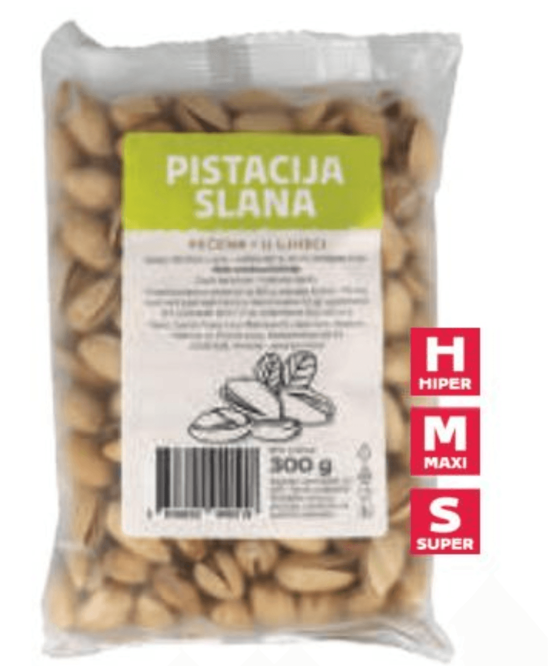Pistacija slana 300 g Akcija u trgovini Tommy